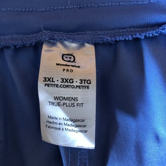 WonderWink Pro True Plus Fit Scrub Pants Womens Size 3XL Blue Medical Nurse - Picture 3 of 6